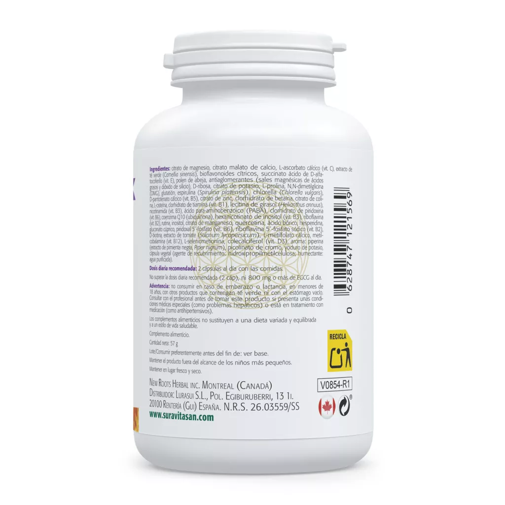 Envase de Multi Nutri Max multivitamínico completo Sura Vitasan