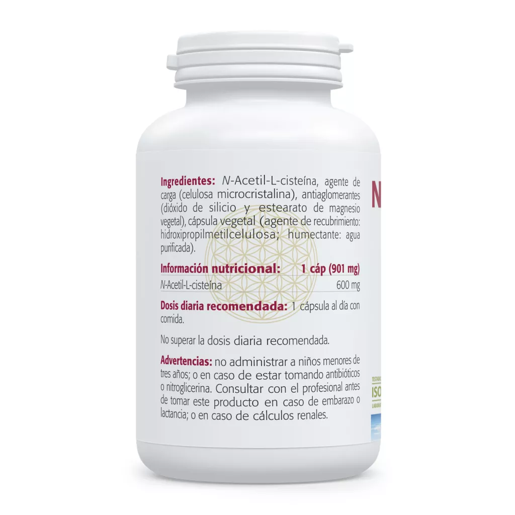 Envase de N-Acetil Cisteína NAC 600 mg Sura Vitasan