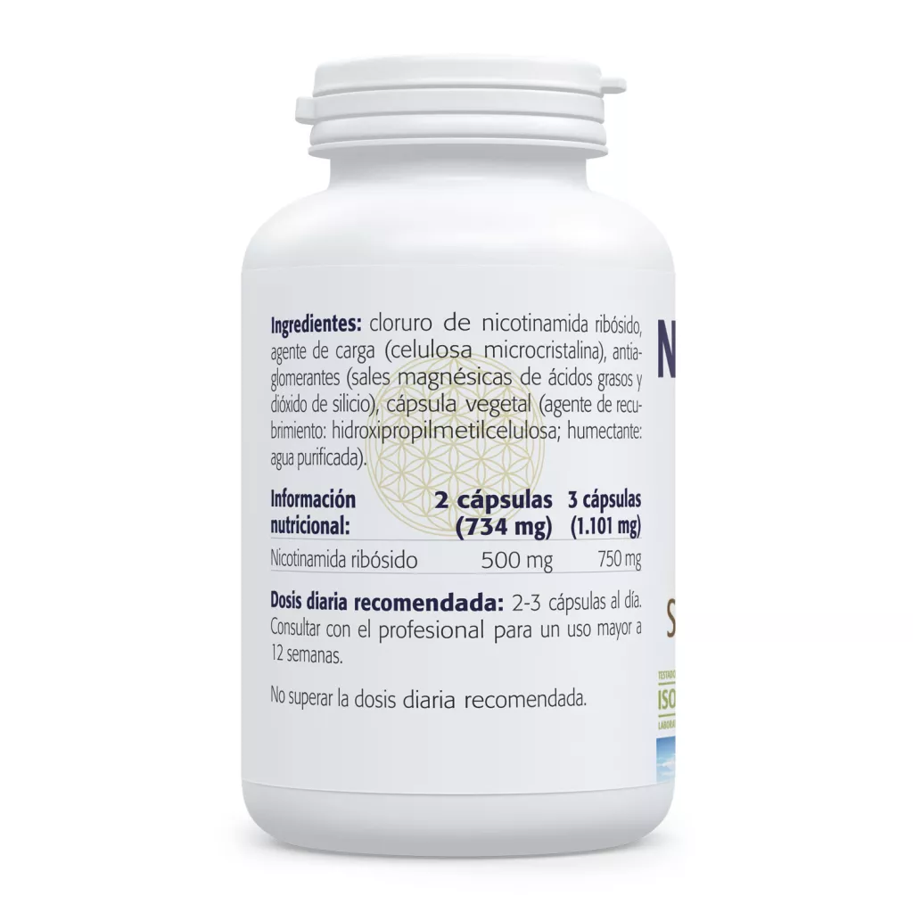 Envase de NAD+ Cell Excell nicotinamida ribósido 250 mg Sura Vitasan