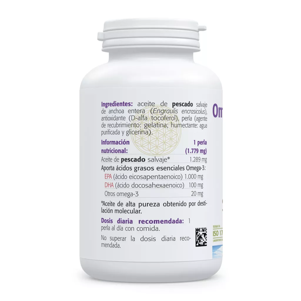 Envase de Omega Mood-EPA 1000 mg EPA y 100 mg DHA Sura Vitasan