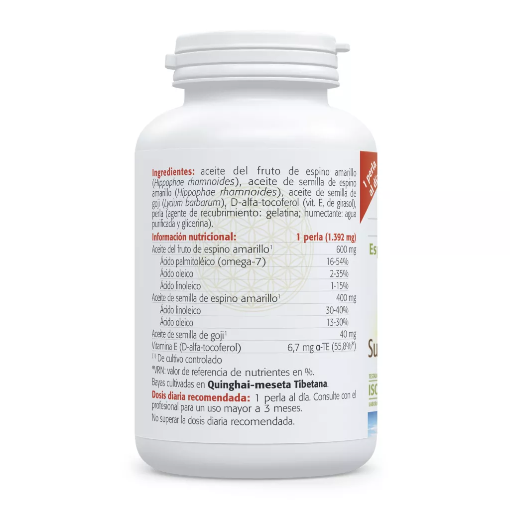 Envase de Omega 7+ aceite de espino amarillo y goji Sura Vitasan