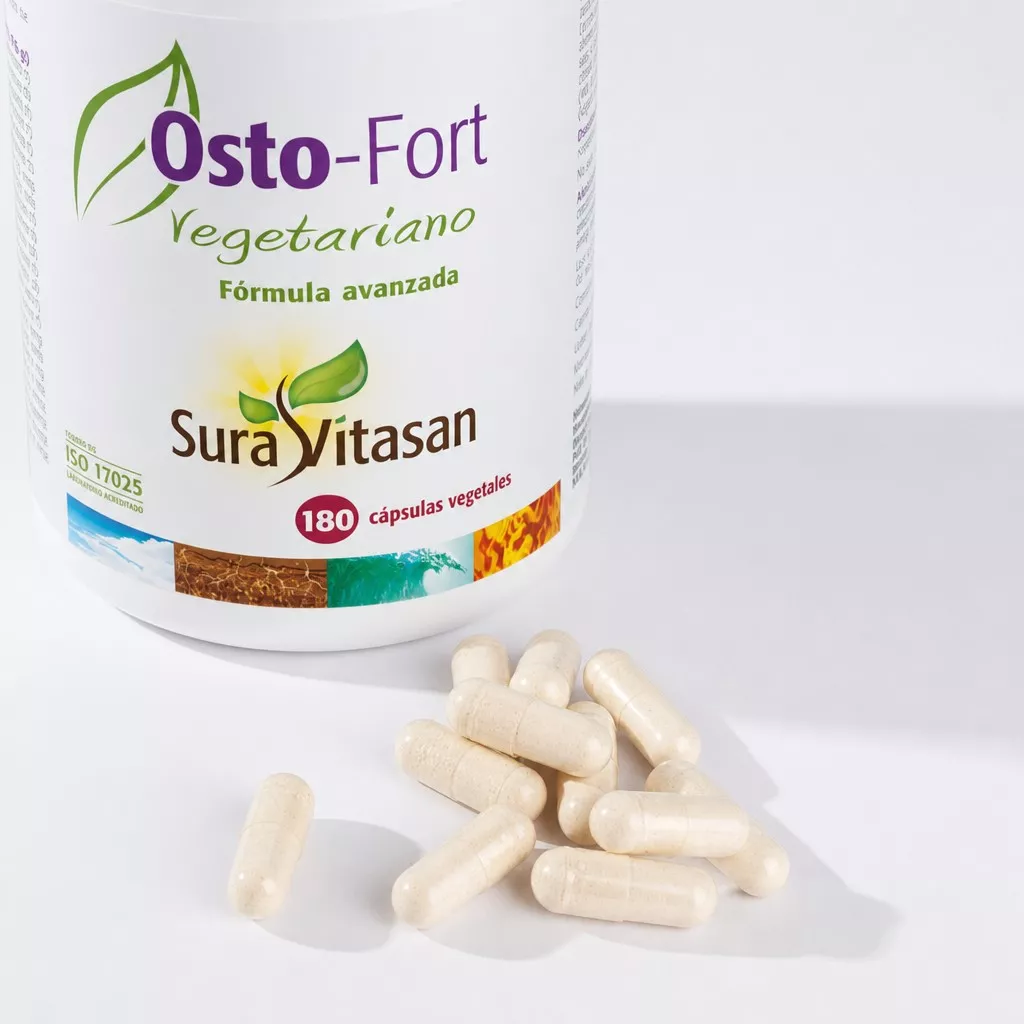 Envase de Osto-Fort Vegetariano fórmula ósea vegetariana Sura Vitasan