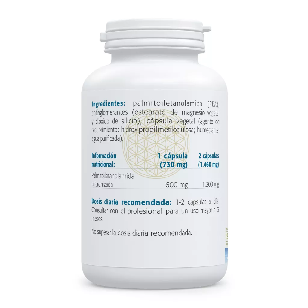 Envase de PEA palmitoiletanolamida micronizada 600 mg Sura Vitasan