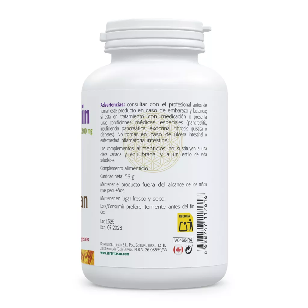 Envase de Pancreatín pancreatina 4x 325 mg Sura Vitasan