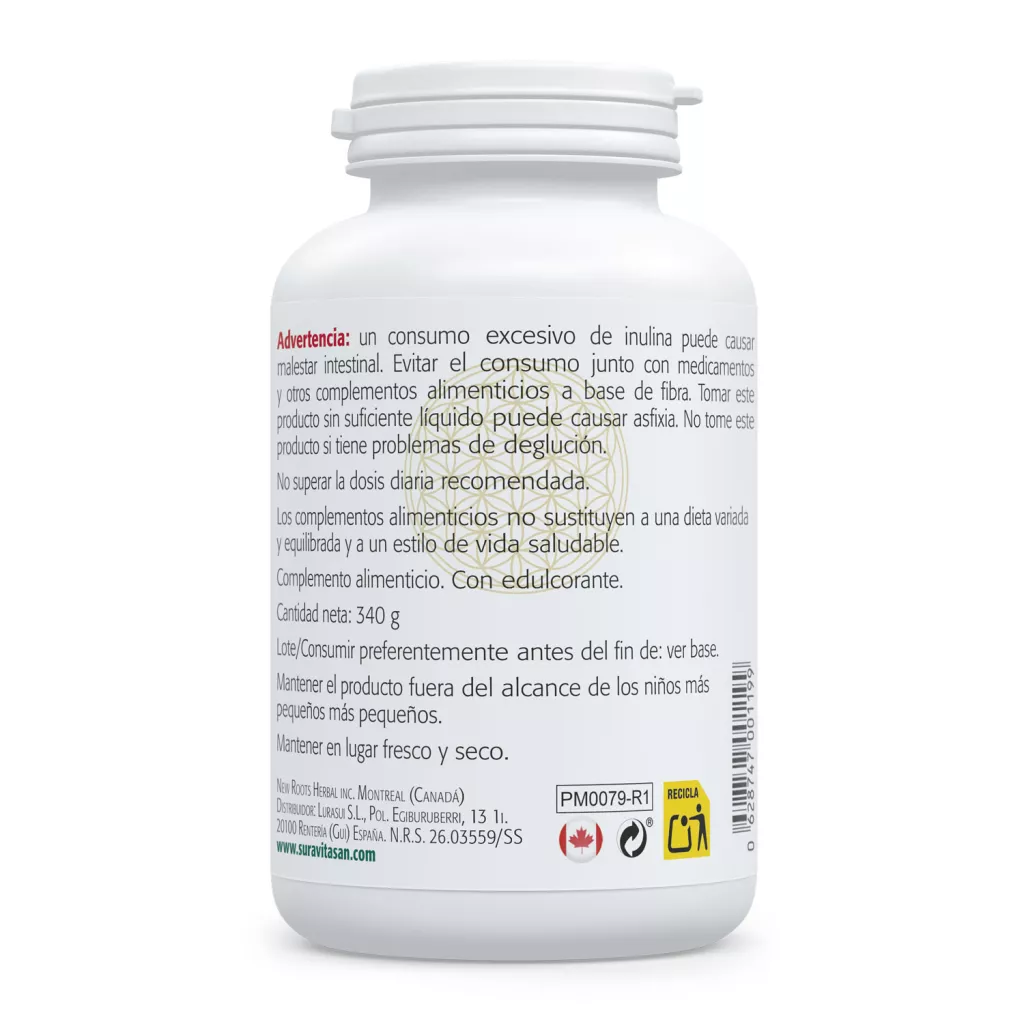 Envase de Psyllium Plus Polvo fibra de Plantago Ovata Sura Vitasan