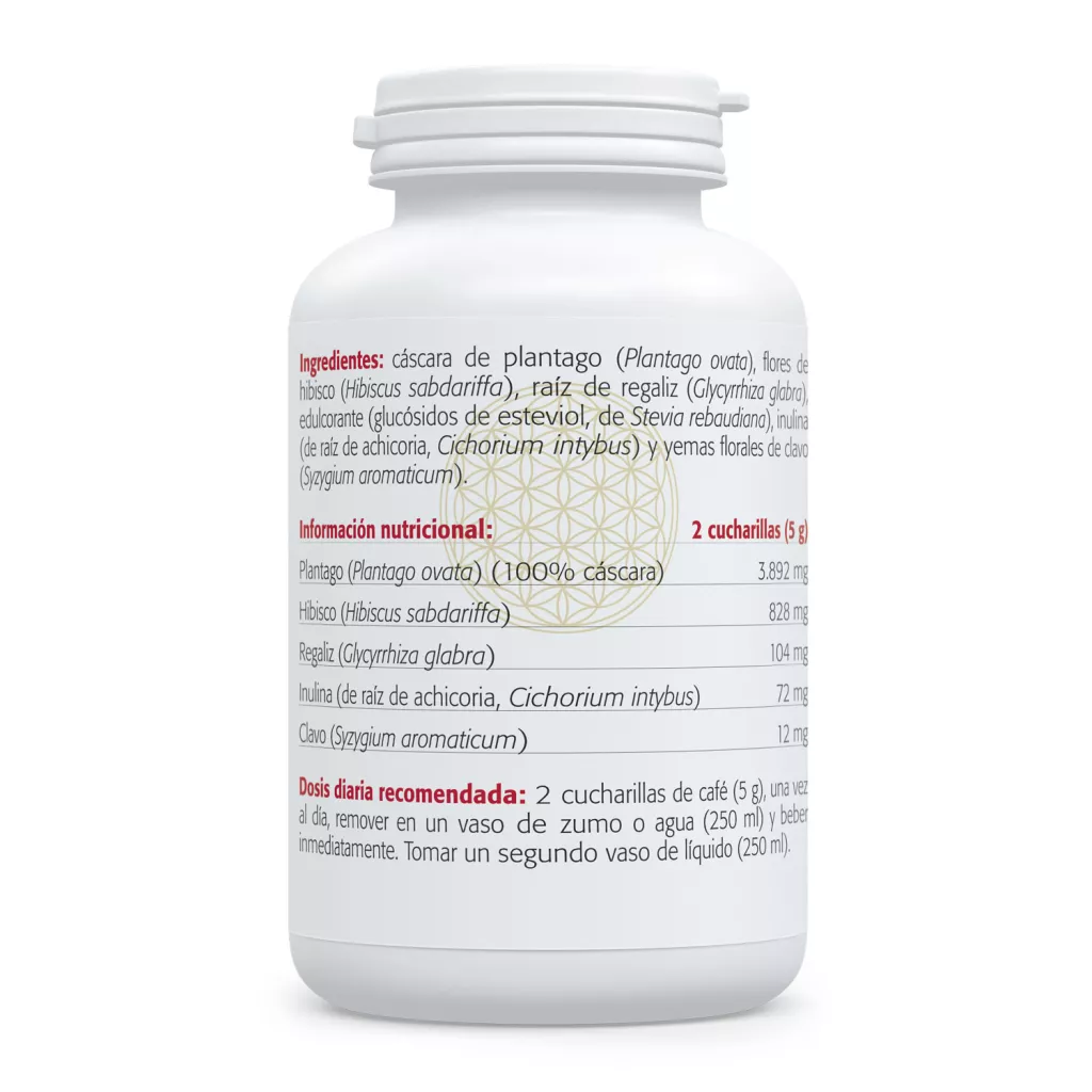 Envase de Psyllium Plus Polvo fibra de Plantago Ovata Sura Vitasan