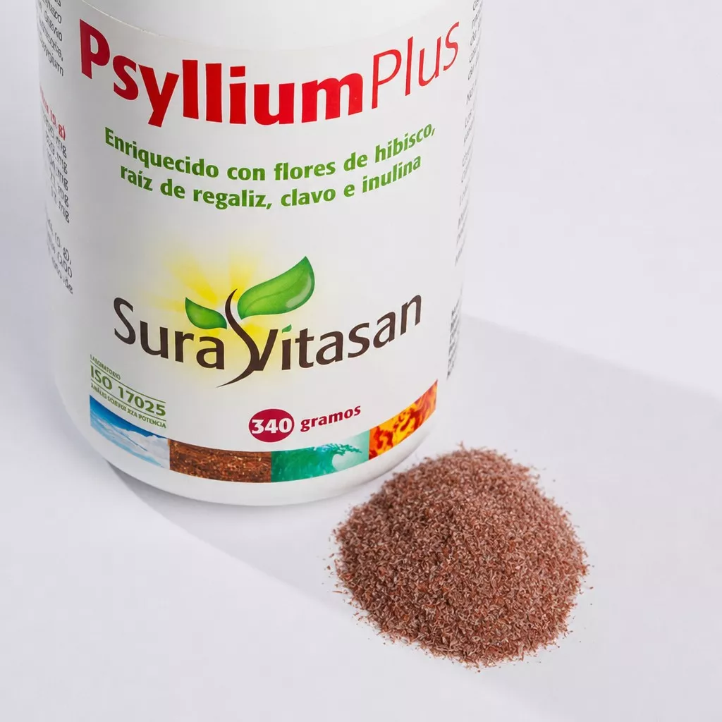 Envase de Psyllium Plus Polvo fibra de Plantago Ovata Sura Vitasan