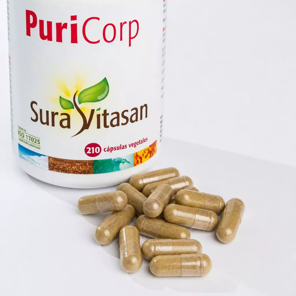 Envase de Puri-Corp fórmula detox a base de plantas Sura Vitasan