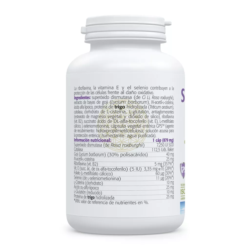 Envase de S.O.D. Complex superóxido dismutasa y nutracéuticos Sura Vitasan