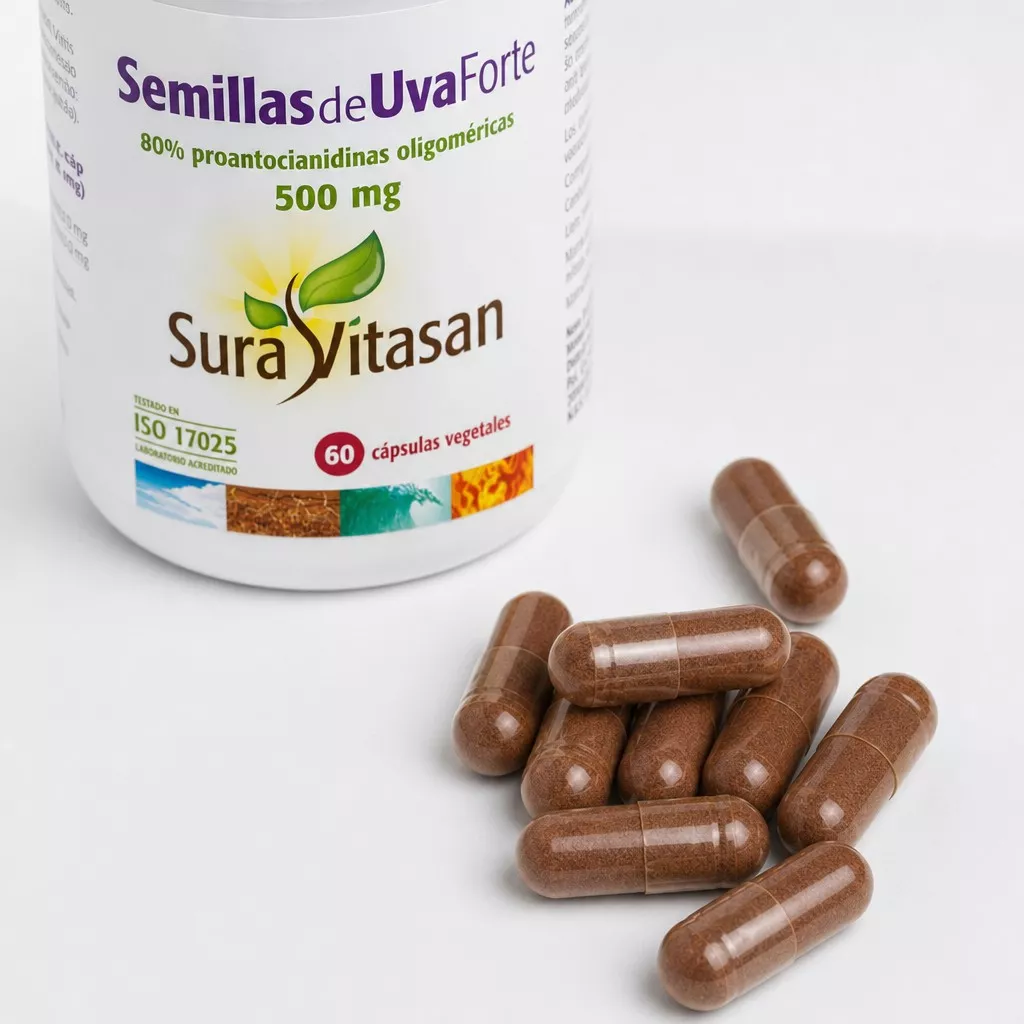 Envase de Semillas de Uva Forte 80 por ciento OPC y arándano rojo Sura Vitasan
