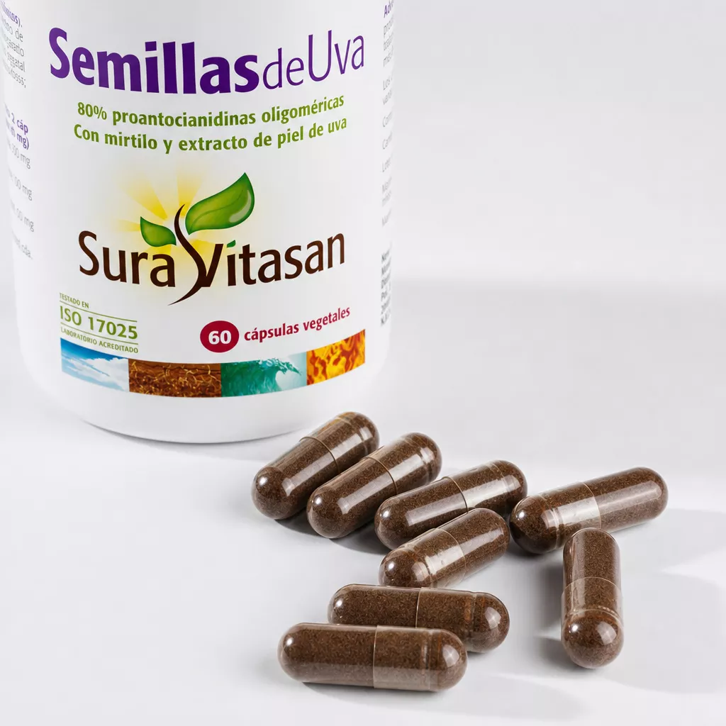 Envase de Semillas de Uva extracto de semilla y piel Sura Vitasan