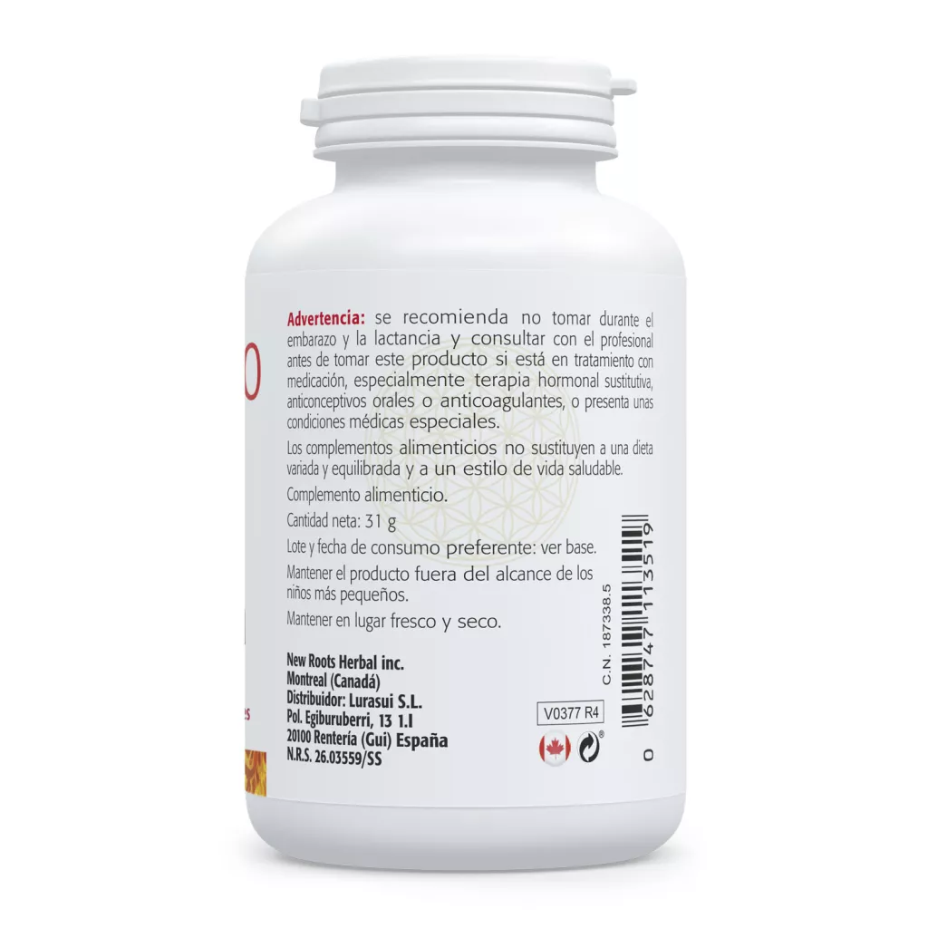 Envase de trébol rojo 420 mg isoflavonas para la mujer Sura Vitasan
