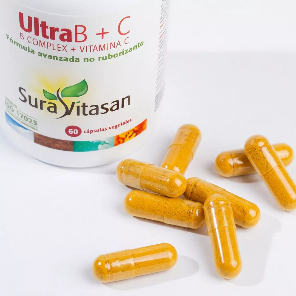 Envase de Ultra B Complex complejo de vitaminas B y vitamina C Sura Vitasan