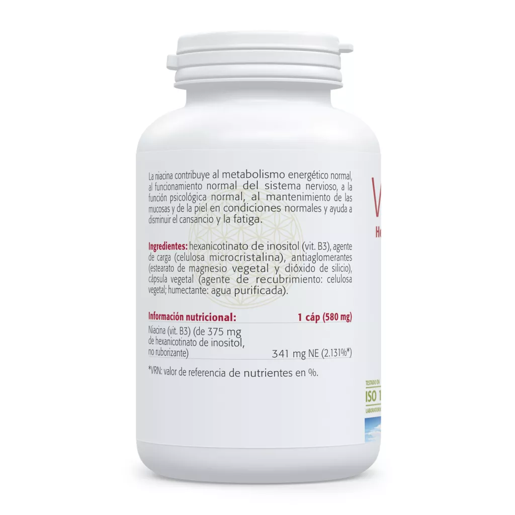 Envase de Vitamina B3 niacina 341 mg NE Sura Vitasan