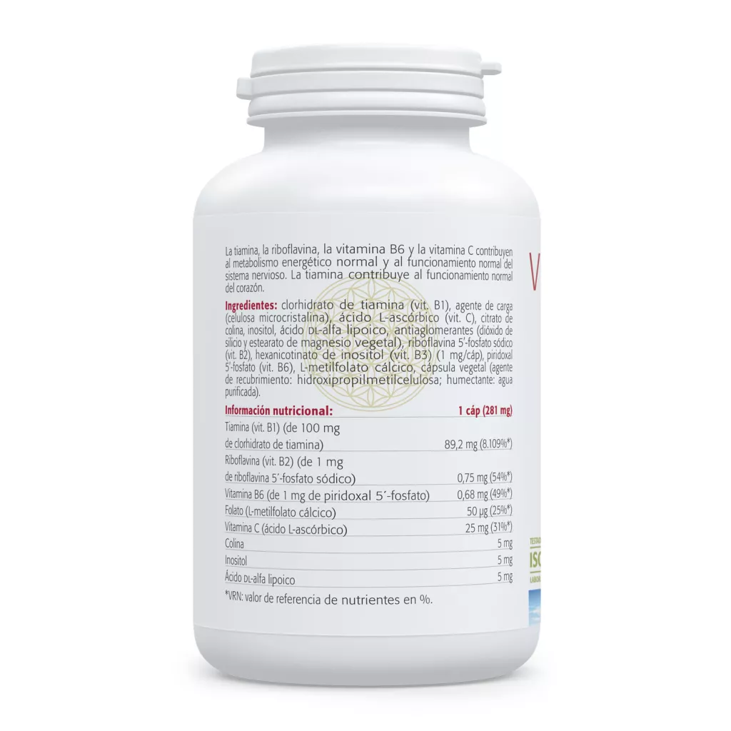 Envase de Vitamina B1 100 mg con cofactores Sura Vitasan