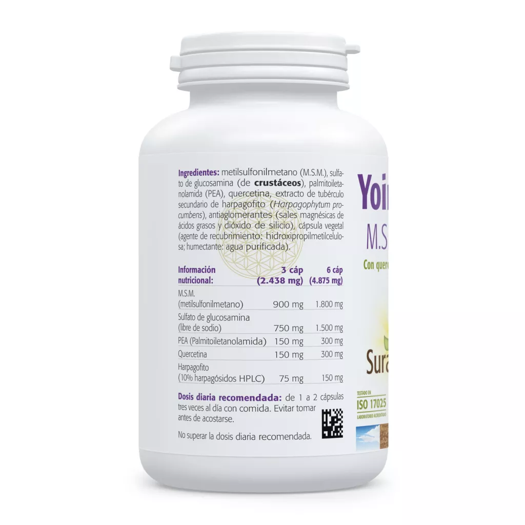Envase de Yoint Tissu MSM y PEA tejidos y confort articular Sura Vitasan