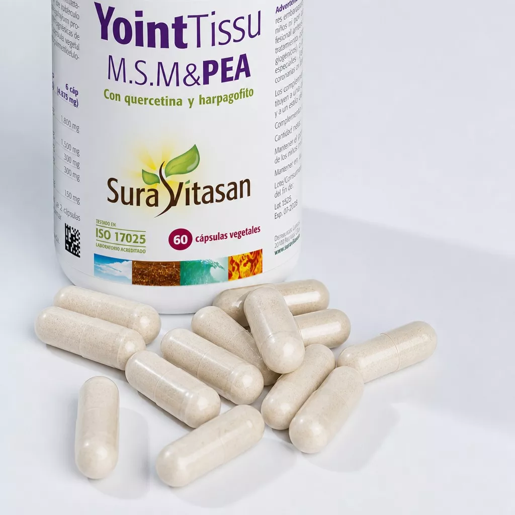 Envase de Yoint Tissu MSM y PEA tejidos y confort articular Sura Vitasan