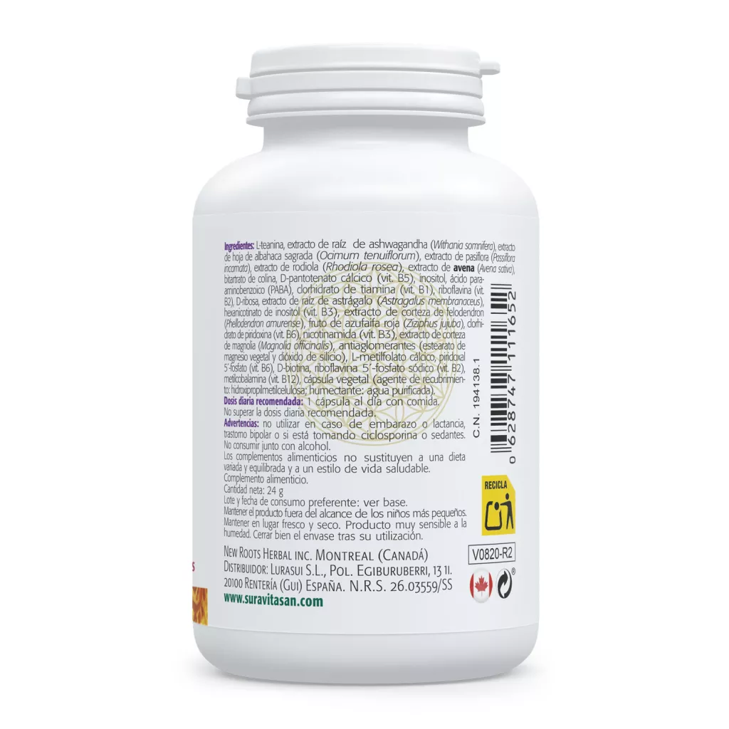 Envase de Zen Plus  Sistema nervioso y rendimiento intelectual Sura Vitasan