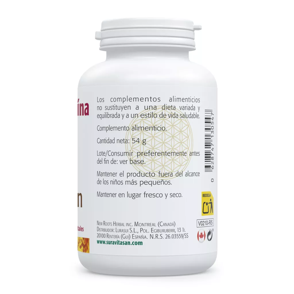 Envase de N-Acetil Cisteína NAC 599 mg Sura Vitasan