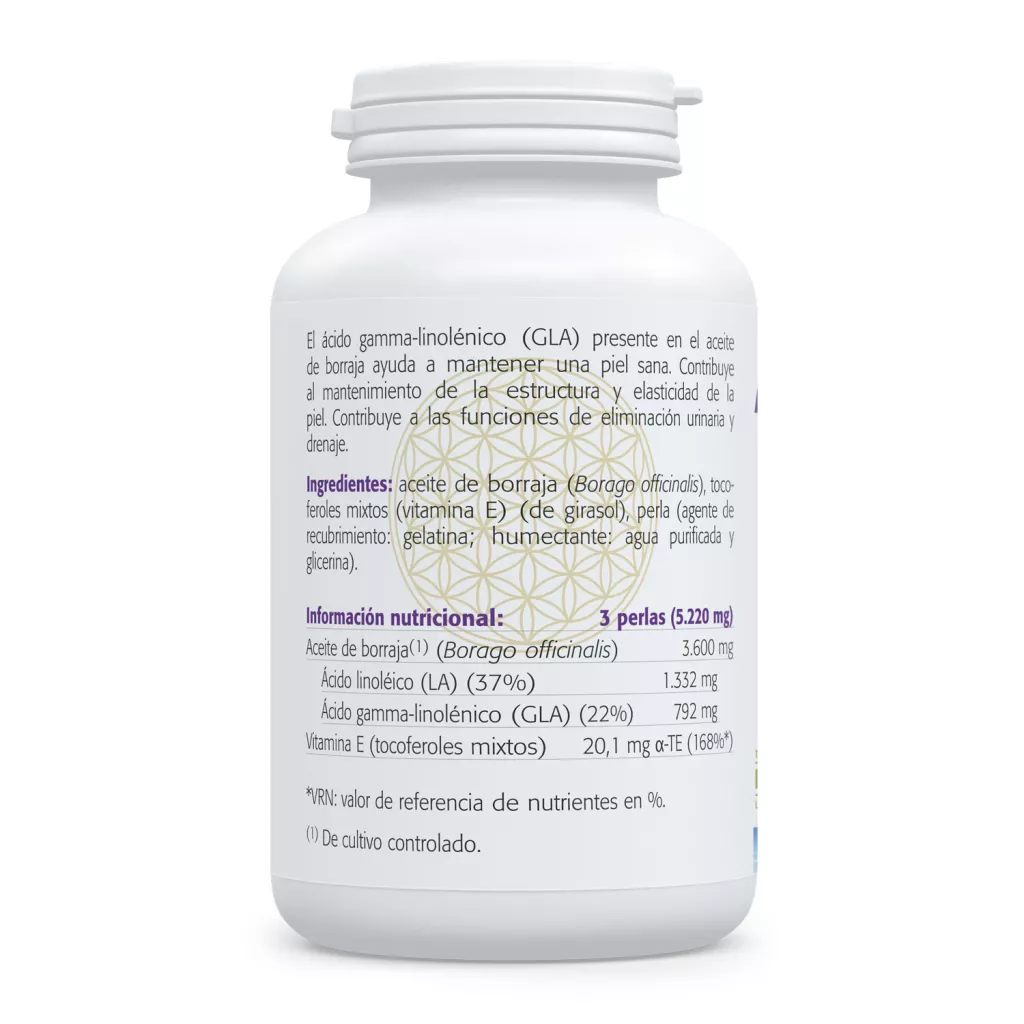 Envase de aceite de borraja 1.200 mg 22% GLA de Sura Vitasan