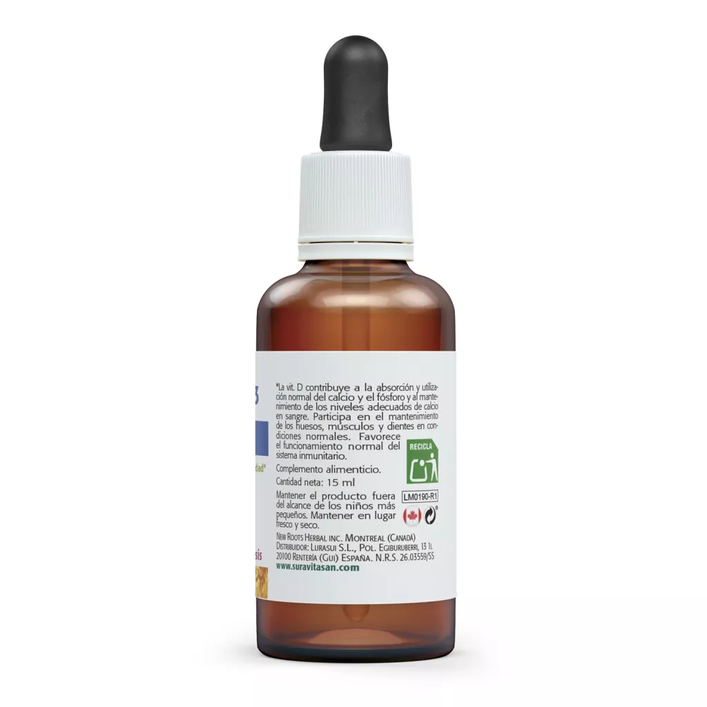 Envase de Vitamina D3 4.000 UI 100 μg Sura Vitasan