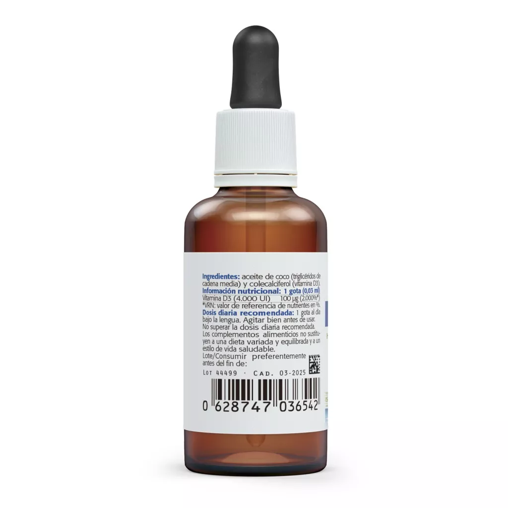 Envase de Vitamina D3 4.000 UI 100 μg Sura Vitasan