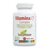 Envase de Vitamina C8 Complex 527 mg ocho formas de vitamina C Sura Vitasan