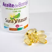 Envase de aceite de borraja 1.200 mg 22% GLA de Sura Vitasan