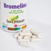 Envase de bromelina 2.400 GDU/g 500 mg Sura Vitasan