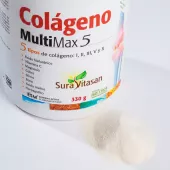 Envase de Colágeno Multi Max 5 con cinco tipos de colágeno Sura Vitasan