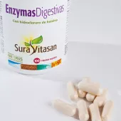 Envase de Enzymas Digestivas con pancreatina y enzimas Sura Vitasan