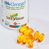 Envase de EPA-Omega 3 660 mg EPA y 330 mg DHA Sura Vitasan