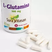 Envase de L-Glutamina 500 mg Mucosas y Músculo Sura Vitasan