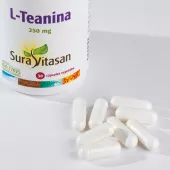 Envase de L-Teanina 250 mg aminoácido del té verde Sura Vitasan