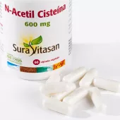 Envase de N-Acetil Cisteína NAC 600 mg Sura Vitasan