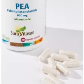 Envase de PEA palmitoiletanolamida micronizada 600 mg Sura Vitasan