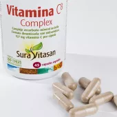 Envase de Vitamina C8 Complex 527 mg ocho formas de vitamina C Sura Vitasan