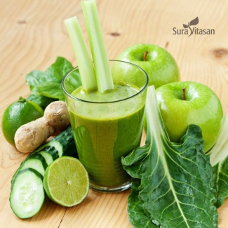 Smoothie de acelga, manzana verde, pepino y Greens